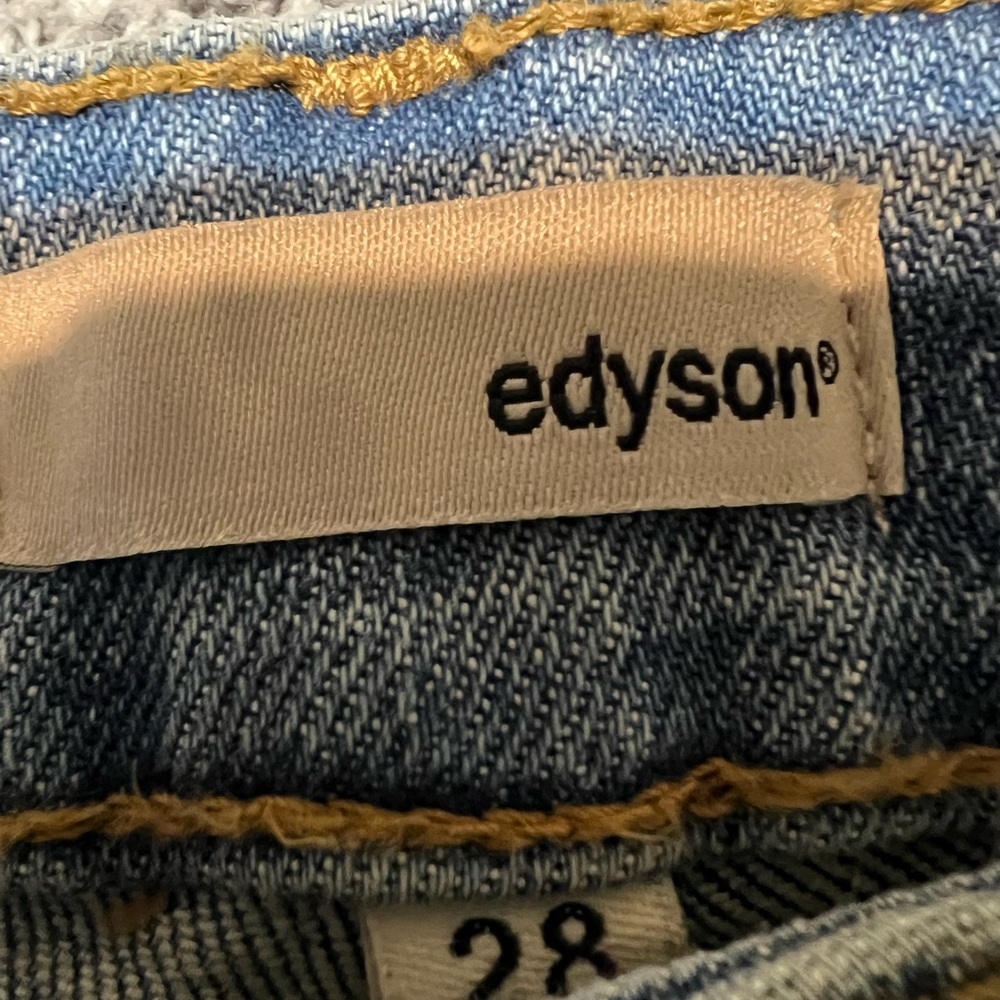 NWT Edyson Walter High Rise Jean Denim Shorts Size 28 - Picture 4 of 5